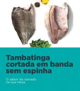 Tambatinga cortada em banda sem espinha